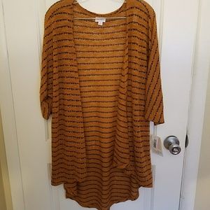 Lularoe Burnt Orange Black Striped Lindsay
